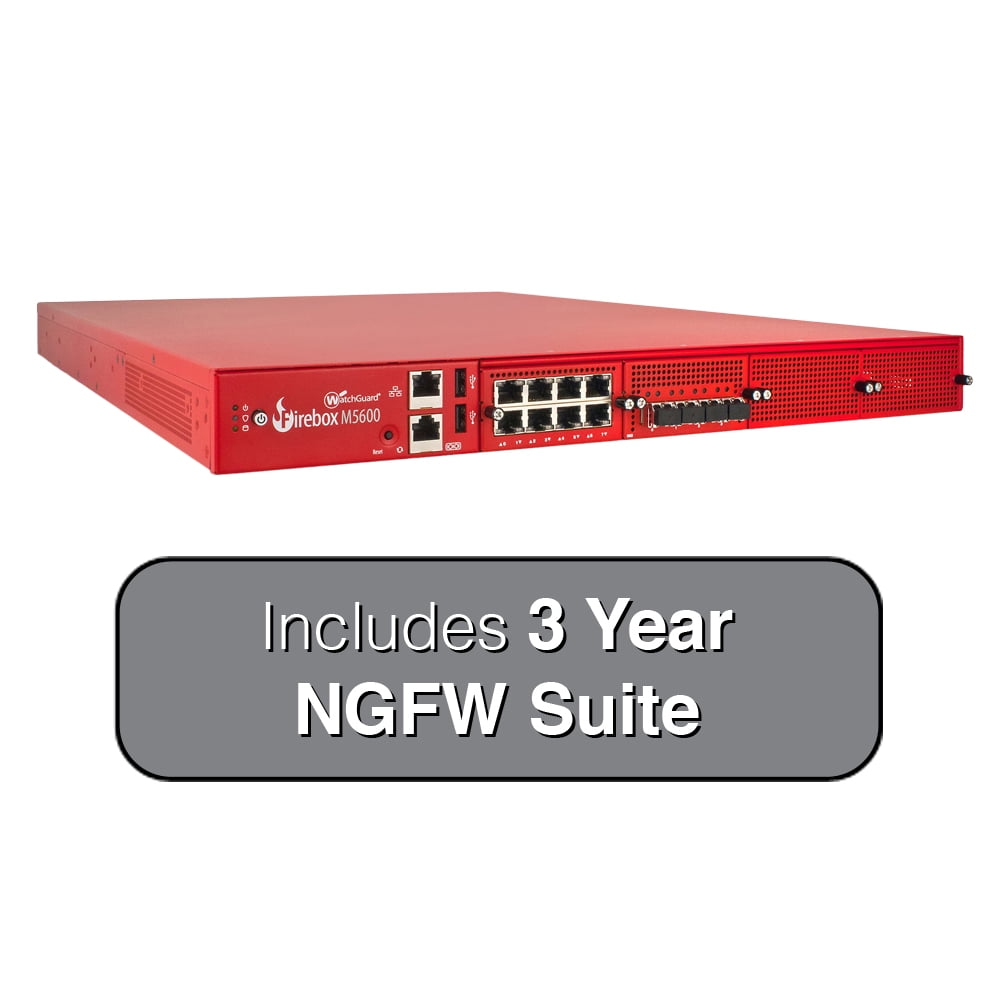 WatchGuard Firebox M5600 Firewall with 3-Years NGFW Suite by WatchGuard