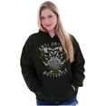 thumbnail image 4 of Anti Social Butterfly Skull Tattoo Unisex Plus Fleece Graphic Hoodie Brisco Brands 2X, 4 of 5