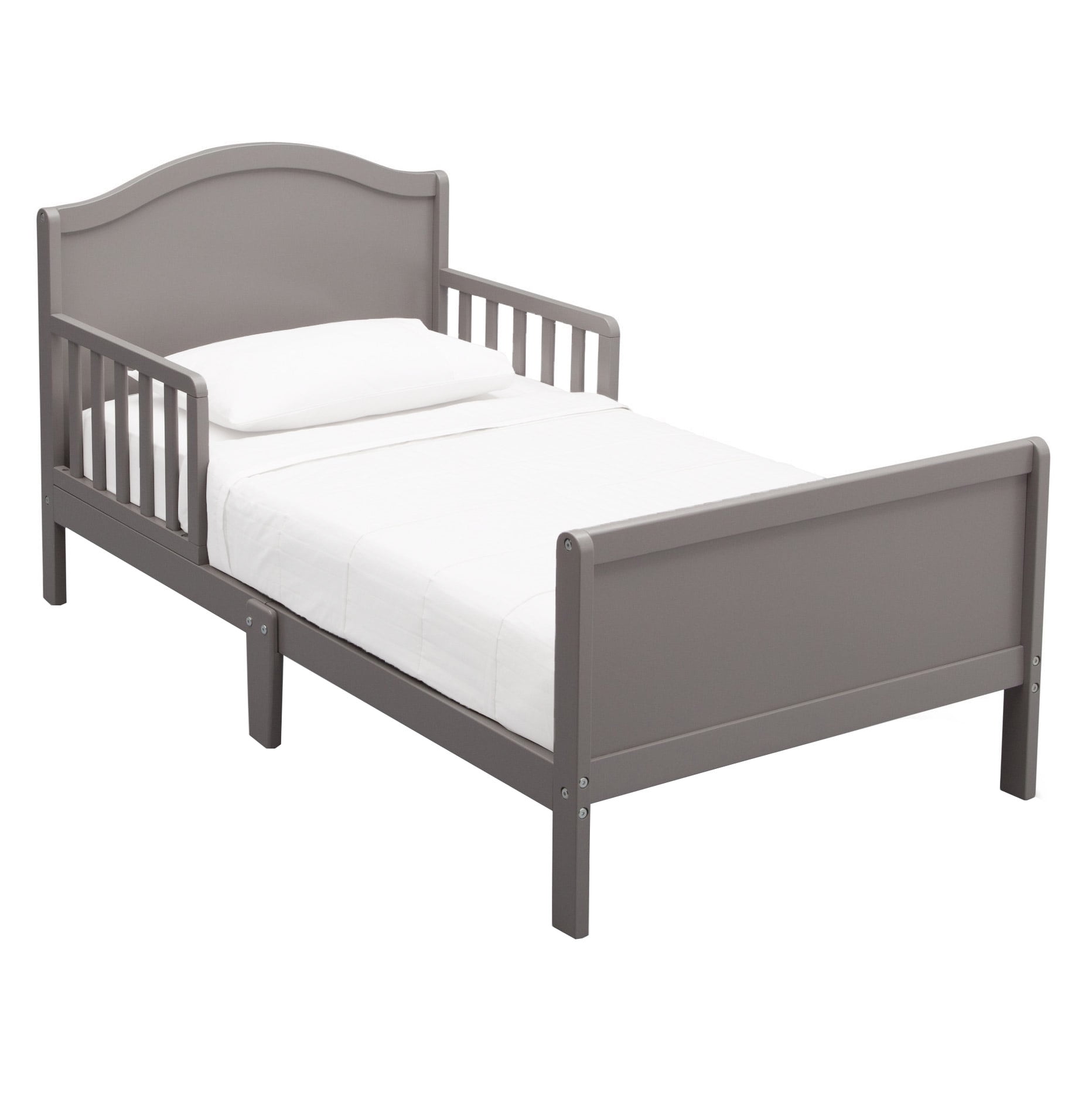 Delta Children Bennett Toddler Bed Frame With Guardrails Gray Delta Children Bennett Toddler Bed Frame With Guardrails Gray Only Com