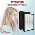 thumbnail image 2 of LifeSupplyUSA 2-in-1 True HEPA Air Cleaner Replacement Filter + Activated Carbon Charcoal for Surround Air Intelli-Pro XJ-3800 Series Air Cleaner, 2 of 5
