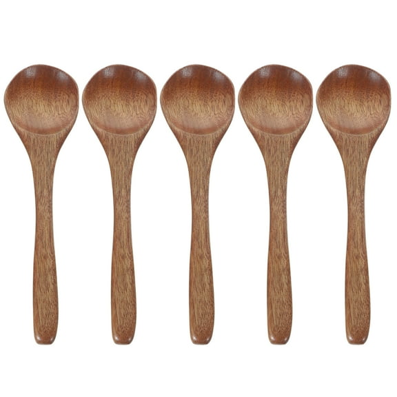 5 Pcs Honey Spoon Coffee Spoon Set of  Spoons Mixing Spoon Wood Spoon Stirring Spoon