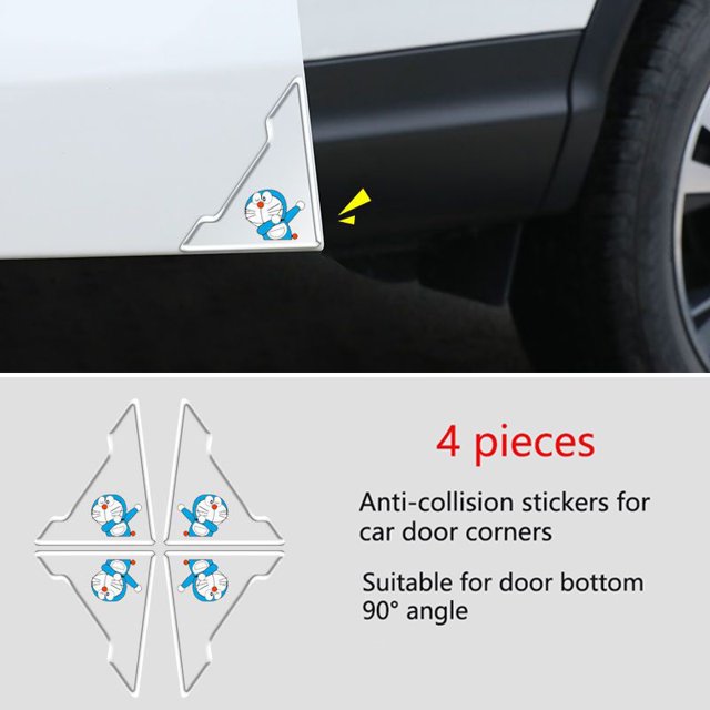 4 Piezas Pegatinas Anticolisión Para Puertas Esquinas Antiarañazos Para Puerta De Coche Esquina Guardias Universal Tiras De Automóviles huangjie unisex