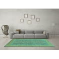 thumbnail image 3 of Ahgly Company Indoor Rectangle Abstract Turquoise Blue Modern Area Rugs, 4' x 6', 3 of 4