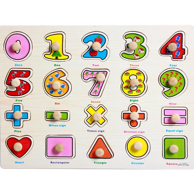 Rompecabezas 3d de madera para bebé, juguetes educativos con números de animales, alfabeto, regalos para niños, Letras árabes letras juego