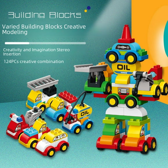 Juguetes de rompecabezas para niños compatibles con coches robot de estilo LEGO