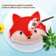 thumbnail image 2 of Makeup Brush Cleaning Mat, Portable Suction Cup Makeup Brush Cleaning Tool, With 5 Different Cleaning Areas, Environment Friendly Silicone Makeup Brush Cleaning Mat, Deep Clean Different Makeup Brush, 2 of 7