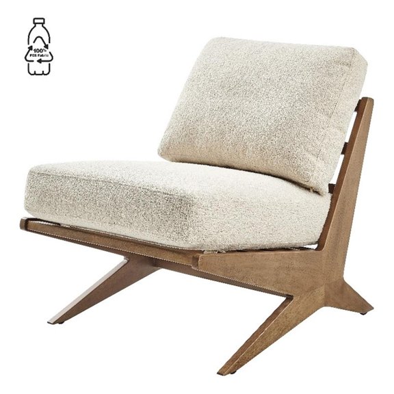 NPD Furniture Chandler Fabric Accent Chair in Palladian Beige