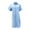 Blue, variant on Admvng Dresses for Women 2025 Elegant Classy V-Neck Button Down Short Sleeve Casual Midi Dress with Pocket S-2XL