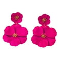 thumbnail image 4 of Boucles d'Oreilles Pendentif Fleur Chic Couches Floral Métal Boucles d'Oreilles pour Parti Rose Rouge, 4 of 8