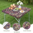 thumbnail image 4 of Multicolor Ethnic Patchwork Pattern Square Fitted Tablecloth with Elastic Edge,Square Table Cover,Washable Elastic Table Cover for Home Kitchen Party Decor 34"x34", 4 of 6