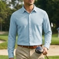 thumbnail image 2 of Business Casual Work Shirts for Men Lightweight Breathable Long Sleeve Textured Button Down Collared Dress Shirt, 2 of 5