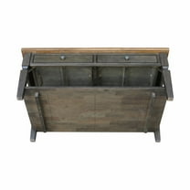 Vista Solid Wood Coffee Table in Hickory/Washed Coal