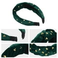 thumbnail image 4 of Unique Bargains 1 Pc Heart Shape Stud Knot Headband Women Hairband 1.18 Inch Wide Green, 4 of 7