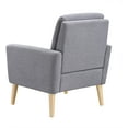 thumbnail image 2 of Dazone Modern Accent Fabric Chair Single Sofa Comfy Upholstered Arm Chair Sofa,Living Room Furniture,Gray, 2 of 6