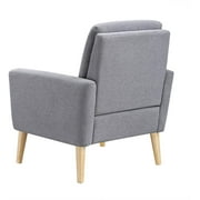 Dazone Modern Accent Fabric Chair Single Sofa Comfy Upholstered Arm Chair Sofa,Living Room Furniture,Gray