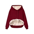 thumbnail image 3 of LilyLLL Womens Long Sleeve Hoodie Sweatshirt Winter Warm Fleece Lined Pullover Sweater, 3 of 4