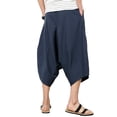 thumbnail image 2 of LEEy-world Work Pants for Men Tether With Pockets Pants Sports Pants Men's Matching Foot Breathable Binding Long Color Men's pants Navy,L, 2 of 4