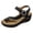 Black, variant on Rokment Sparkly Rhinestones Orthopedic Flip Flops Walking Sandals for Women Comfortable Leather Arch Support Platform Wedge Dressy Summer Shoes Black Size 6