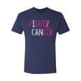 thumbnail image 2 of Fight Cancer Ribbon Mens Premium Tri Blend T-Shirt, Vintage Navy, Large, 2 of 3