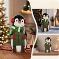 thumbnail image 3 of Light‑Up Christmas Penguin Resin Statue, Winter Penguin Figurine with Earmuffs Scarf and Mini Sled, LED Lighted Festive Sculpture for Indoor Porch Tabletop Holiday Home Decor, 3 of 7