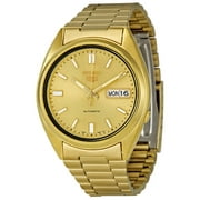 Seiko Men's Series 5 Automatic Gold Dial Watch SNXS80