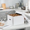 thumbnail image 4 of Wine Moving & Storage Boxes Natural 15 x 12 x 10 Inches 4 Pack For Dish Glassware, 4 of 6