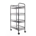 thumbnail image 1 of OROPY Mesh Rolling Storage Cart with Wheels Multifunctional 4-Tier Storage Organizer Utility Carts for Home, Office, Kitchen, Bathroom, Bedroom Black, 1 of 5
