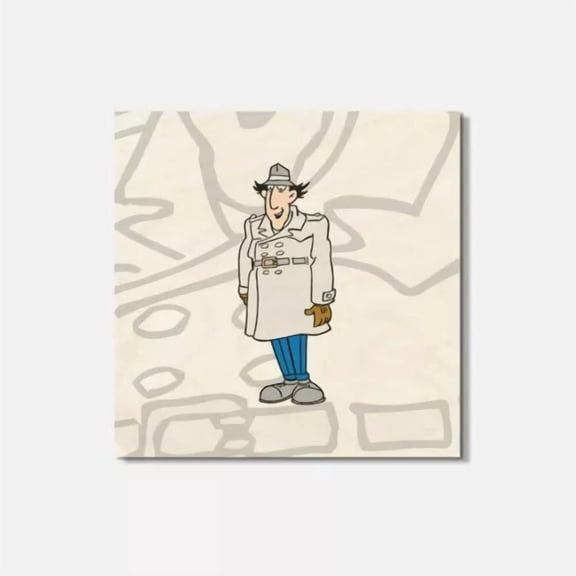 Inspector Gadget Cartoon 4'' X 4'' Square Wooden Coaster