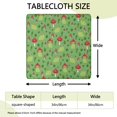 thumbnail image 2 of Red Mushroom Frog Green Pattern Square Fitted Tablecloth with Elastic Edge,Square Table Cover,Washable Elastic Table Cover for Home Kitchen Party Decor 34"x34", 2 of 6
