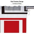 thumbnail image 6 of Red Kitchen Curtains Tiers and Valances Set 3 Piece for Windows Grey and Black Kitchen Window Curtains Set,Geometric Modern Art Valances for Living Room(36" Tiers Set), 6 of 6