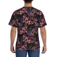 thumbnail image 3 of Bixox Men's Orchids Flowers Printed Short Sleeve Skinny Athletic T-Shirt, 3 of 6