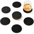 thumbnail image 2 of Ensemble de 4 Pcs en Cuir pour Boissons avec Design Mandala Double Face (Noir), 2 of 2