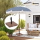 thumbnail image 2 of Base Outsunny para sombrilla de patio, 42 libras, grano de madera de hormigón, 2 of 9