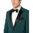 thumbnail image 2 of Adam Baker by Caravelli Men's 613148 Slim Fit Textured Top 2-Piece Tuxedo - Hunter Green - 36S, 2 of 5