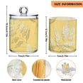 thumbnail image 3 of Light Yellow Glitter Fern Leaves Translucent Plastic Cans Storage Canisters with Lid Set of 4, 3 of 7