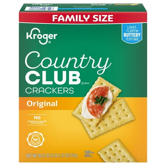 KR Country Club Original Crackers Family Size 18.27 oz - Pack of 1