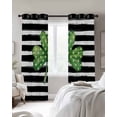 thumbnail image 4 of St. Patrick's Day Blackout Curtains for Bedroom Living Room Darkening Curtains 90 Inch Lucky Shamrock Grass Black Stripes Black Out Window Curtain Privacy Window Treatment Grommet Drapes 52"x90"x2, 4 of 9