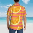 thumbnail image 6 of Slice Of Orange Hawaiian Shirts For Men, Summer Short-Sleeve Relaxed-Fit Button-Down Shirts Small, 6 of 9