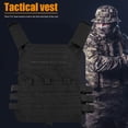 thumbnail image 4 of Armadura Chaleco de combate Molle de caza ajustable con armadura corporal de tela Oxford para juego CS (negro) Tmvgtek Para Estrenar, 4 of 6