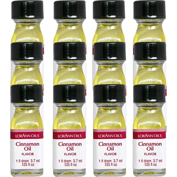 LorAnn Cinnamon Oil SS Flavor, 1 dram bottle (.0125 fl oz - 3.7ml) 12 pack