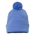 thumbnail image 2 of Sportsman - Pom-Pom 12" Knit Beanie - SP15 - Heather Royal - Size: One Size, 2 of 4