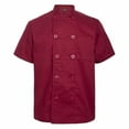 thumbnail image 1 of TOPTIE Unisex Short Sleeve Chef Coat Jacket, Red, 1 of 8