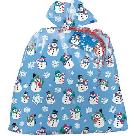 plastic jumbo snowman holiday gift bag walmart com plastic jumbo snowman holiday gift bag walmart com