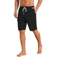 thumbnail image 4 of INSPIRE CHIC Men's Multiple Pockets Drawstring Waist Summer Board Shorts 30 Black, 4 of 4
