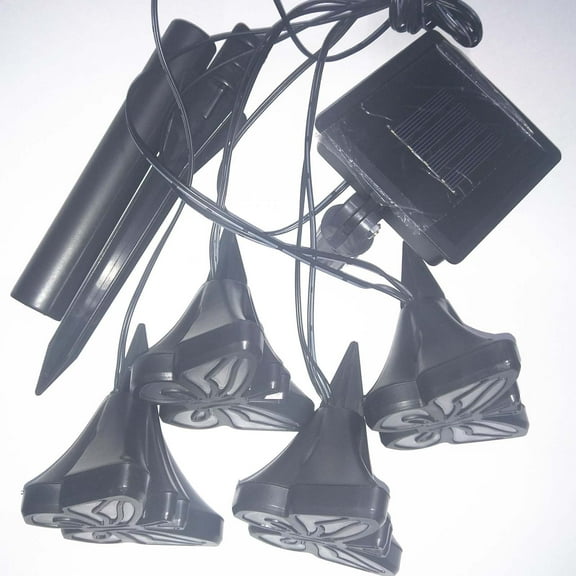 ChicYu Solar Butterflies Garden Lights,Water Proof Decorative Lighting Auto Light for Pathways Decoration Garden Yard Outdoor Decor Black