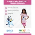 thumbnail image 2 of Camiseta y pantalones cortos de bicicleta Bluey Bingo para niñas pequeñas, rosa 2T, 2 of 5