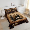 thumbnail image 4 of Manfei Cute Deer 3-Piece Comforter Set for Girls Boys Kids,Deer Hunting Bedding Set Room Decor,Rustic Bear Paw Print Bedding Set,Cabin Duvet Set Full Size Quilt, 4 of 7