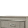 thumbnail image 2 of 5 Drawer Contemporary Chest with Textured Details and Bar Handles, Silver, 2 of 5