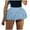 Blue, variant on Womens Hi Low Skirt Long Poodle Skirt for Women Asymmetrical High Waist Lace up Front Slit Skirts for Women Lace Knee Length Ladies Casual Solid Color All High Waist Short Pink XS