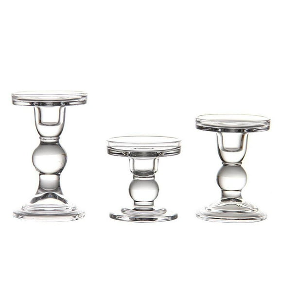 Transparent Glass Candle Holder Candle Stand candle holder candle stick Candlestick Height 11.5 cm